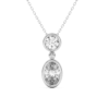 Duo Mixed-Shaped Lab Diamond Bezel Pendant