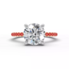 Signature Hearts & Arrows Classic Hidden Halo Pavé Lab Engagement Ring (1/4ct. tw.)