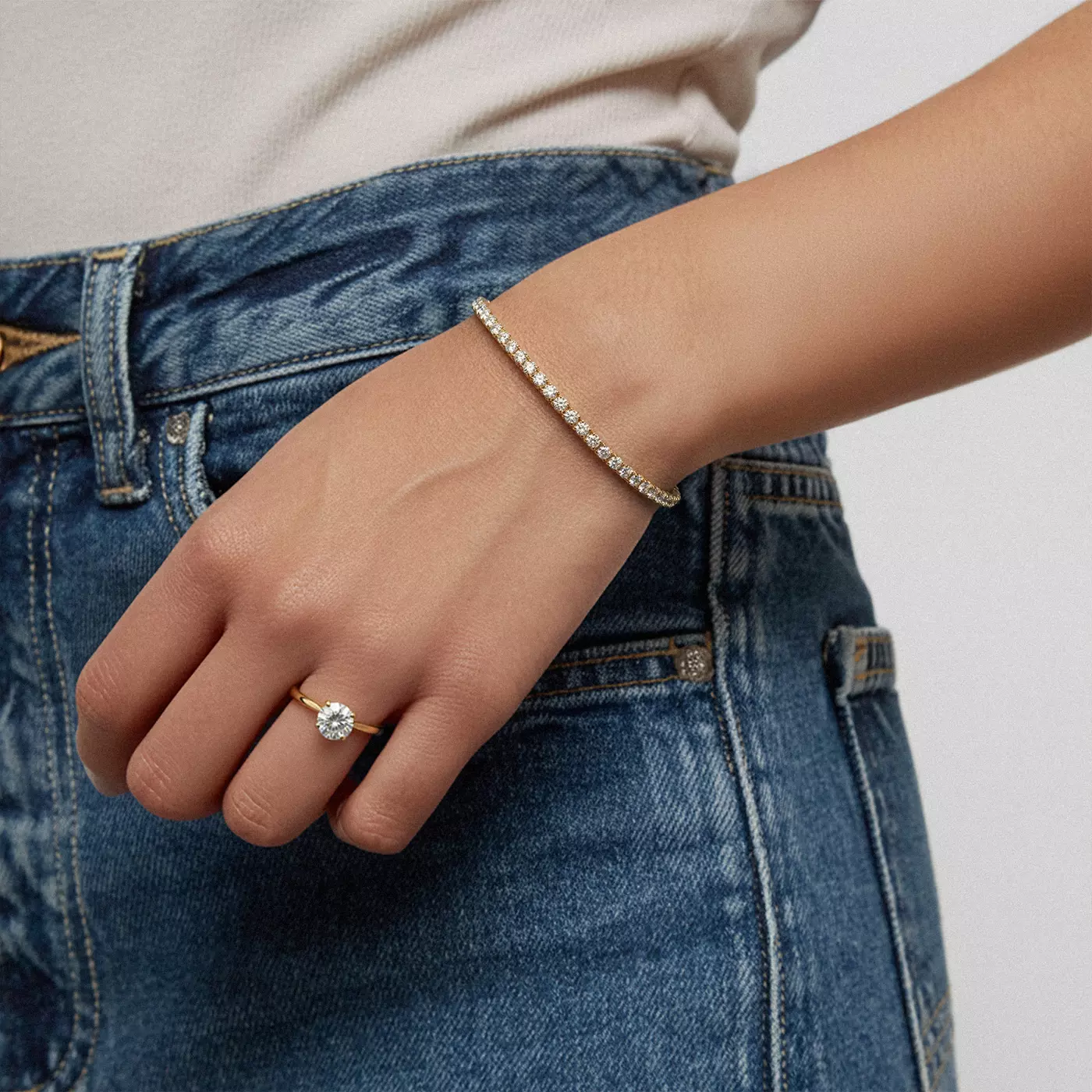 U-Prong Lab Diamond Tennis Bracelet (3.00 ct. tw.) - 7 In.