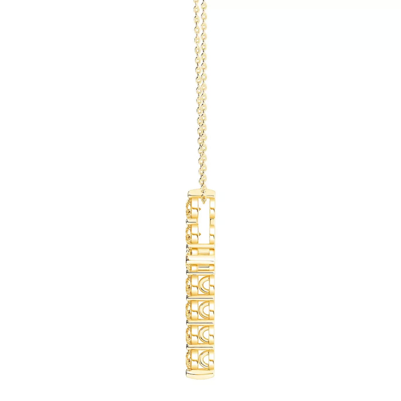 Round Lab Diamond Halo Necklace - Image 2